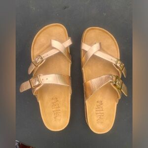 Mad Love Rose Gold Sandals US size 8